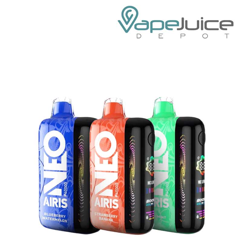 Three Flavors of Airis Neo P40000 Disposable with Full HD screen - Vape Juice Depot