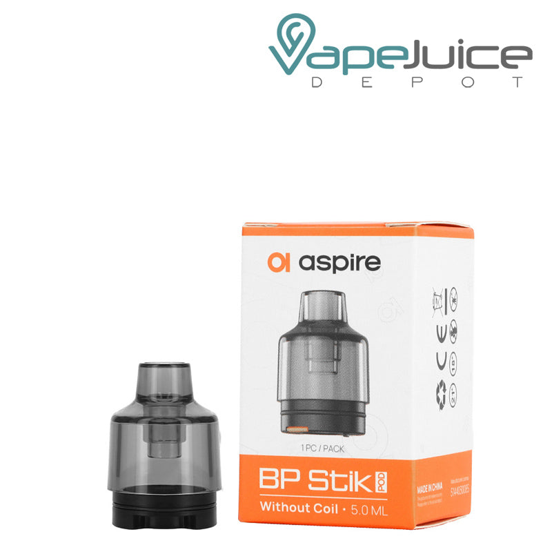 A Cartridge of Aspire BP Stik Empty Pod Cartridge and a box next to it - Vape Juice Depot