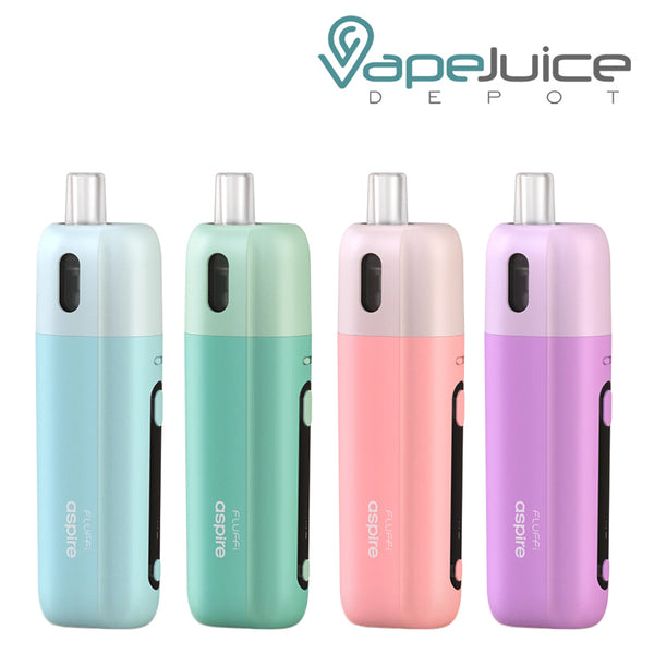 Four Colors of Aspire Fluffi Pod Kit - Vape Juice Depot