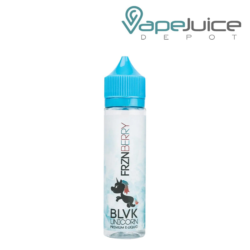A 60ml bottle of FRZNBERRY BLVK Unicorn- Vape Juice Depot