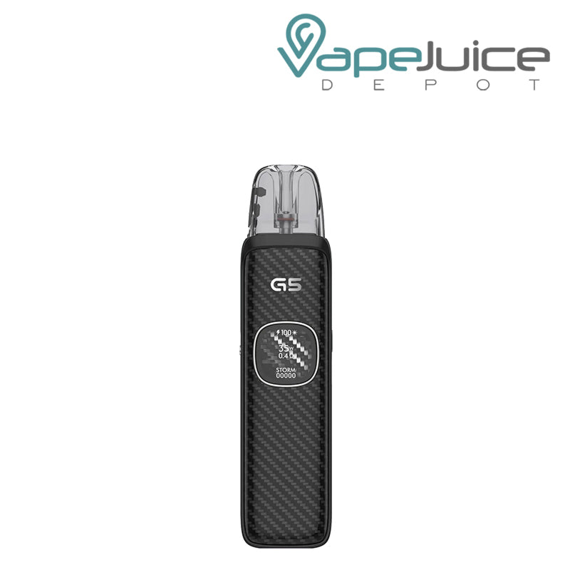 Black Carbon UWELL Caliburn G5 Pod Kit with digital screen - Vape Juice Depot