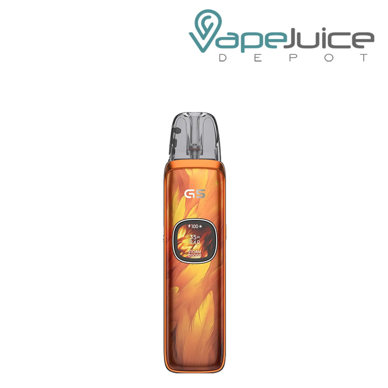 Orange Feathers UWELL Caliburn G5 Pod Kit with digital screen - Vape Juice Depot