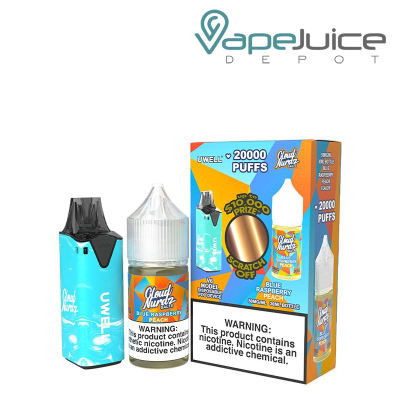 Uwell V6 Disposable Device + Blue Raspberry Peach Daddy’s Vapor 30mL - Vape Juice Depot