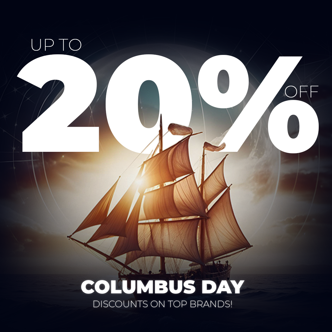 Columbus Day Sale! Up to 20% Off