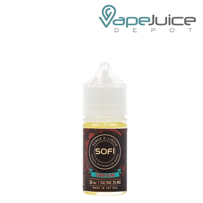 A 30ml bottle of Cuban Blend Sofi Surge Salts - Vape Juice Depot
