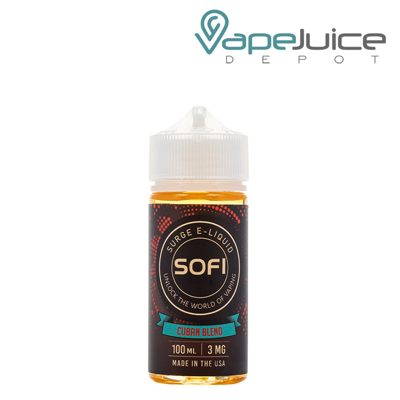 A 100ml bottle of Cuban Blend Sofi Surge Salts - Vape Juice Depot