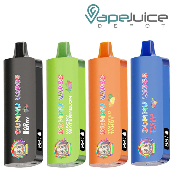 Four Flavors of Dummy Vapes 8000 Disposable Vape with Display Screen - Vape Juice Depot