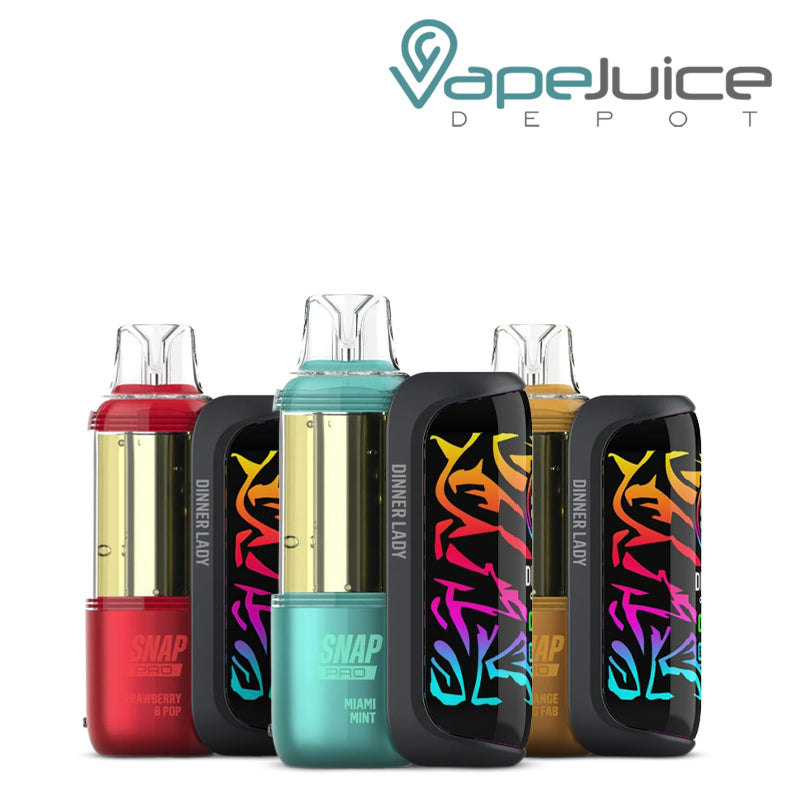 Three Flavors of Dinner Lady Snap Pro 35K Disposable Kit - Vape Juice Depot