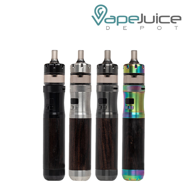 Four colors of Dovpo Lightsaber X Pod Mod Kit - Vape Juice Depot
