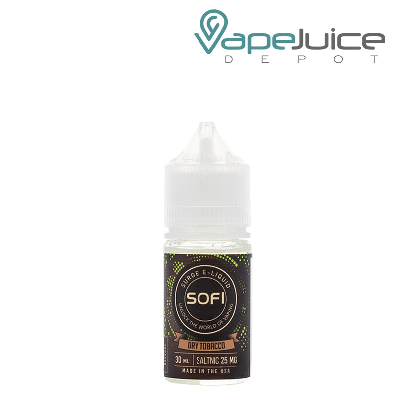 A 30ml bottle of Dry Tobacco Sofi Surge Salts - Vape Juice Depot