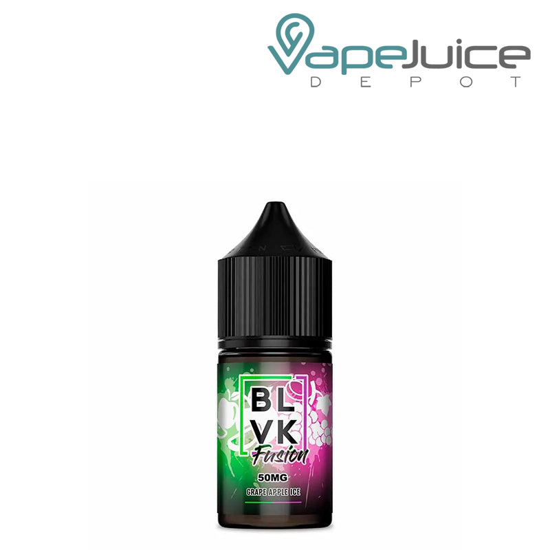 A 30ml bottle of Grape Apple Ice BLVK Fusion Salt - Vape Juice Depot