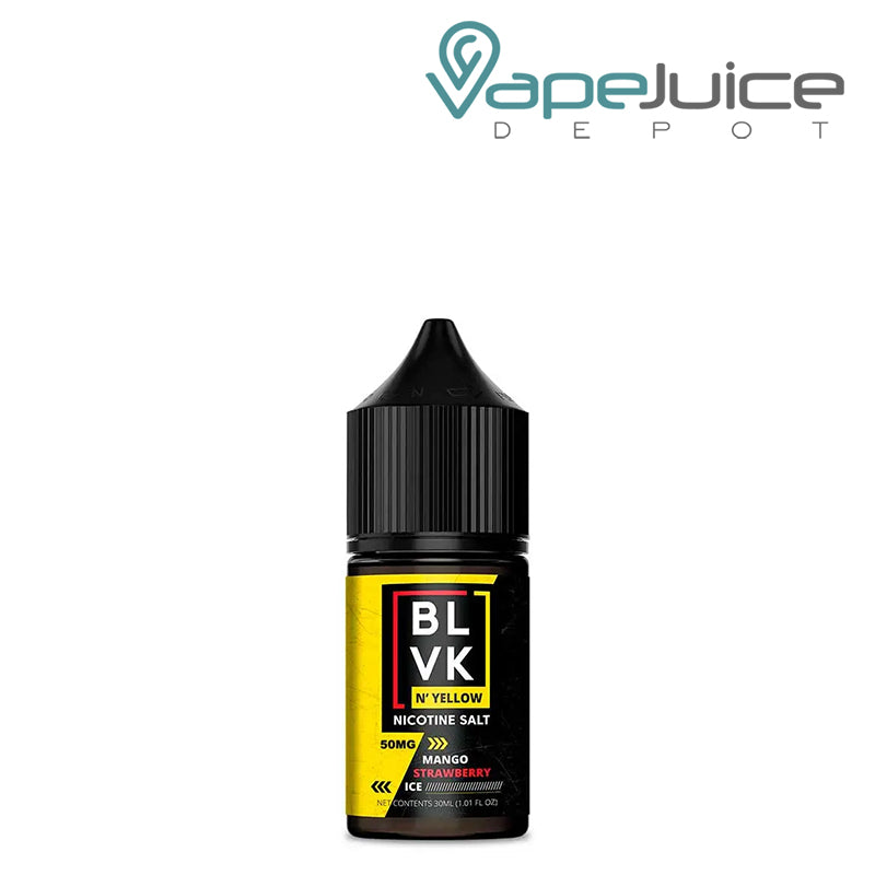 A 30ml Bottle of Mango Strawberry Ice BLVK N' Yellow Salt - Vape Juice Depot