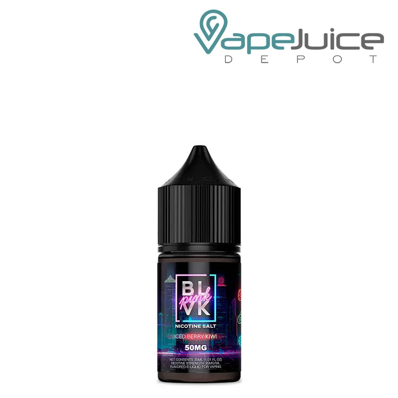 A 30ml bottle of Iced Berry Kiwi Salt BLVK Pink Series - Vape Juice Depot