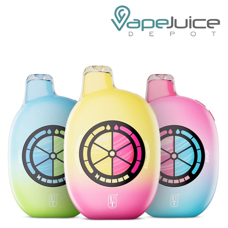 Three Flavors of Flum UT 50000 Disposable with display screen - Vape Juice Depot
