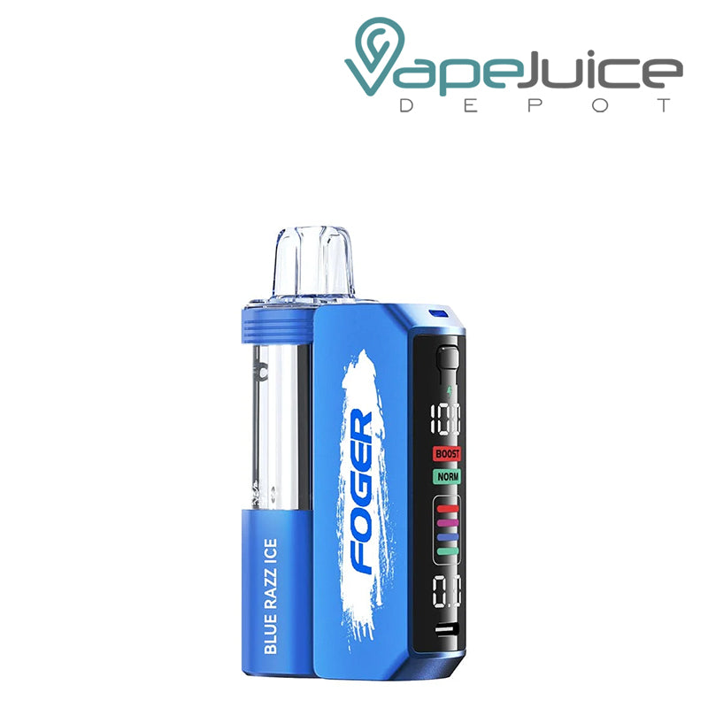 Blue Razz Ice Foger Switch Pro Disposable Vape Kit with smart screen display - Vape Juice Depot