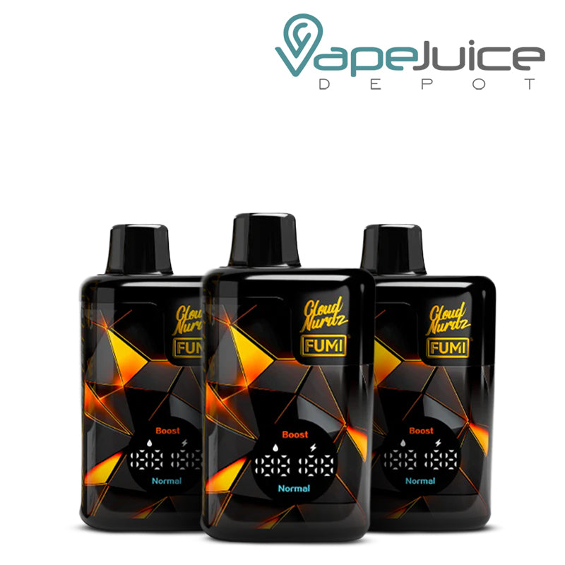 Three Flavors of Fumi x Cloud Nurdz 55K Disposable with LED Screen - Vape Juice Depot