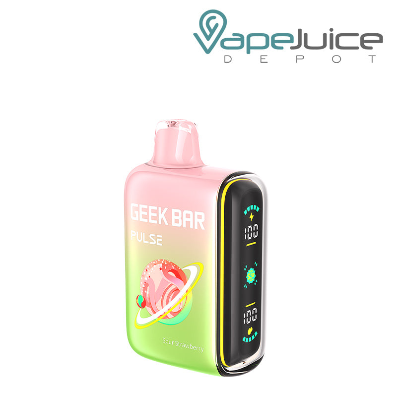 Sour Strawberry Geek Bar Pulse 15K Sour Edition Disposable with Full Screen - Vape Juice Depot