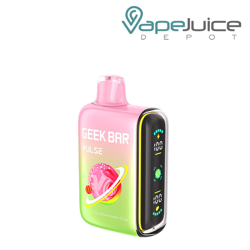 Sour Watermelon Drop Geek Bar Pulse 15K Sour Edition Disposable with Full Screen - Vape Juice Depot