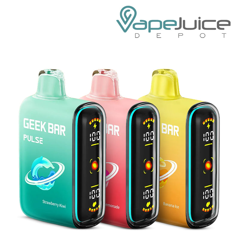 Three Flavors of Geek Bar Pulse 15K Thermal Edition Disposable - Vape Juice Depot