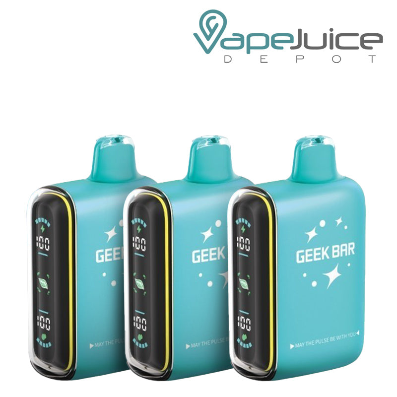 Three Flavors of Geek Bar Pulse 15000 Mintz Edition Disposable - Vape Juice Depot