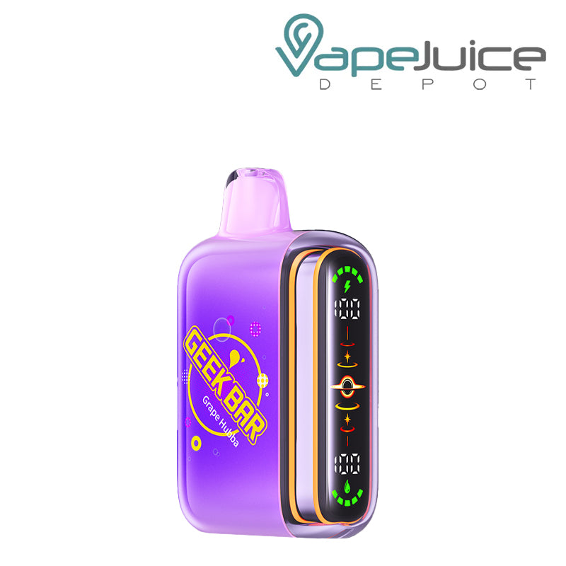 A Grape Hubba Geek Bar Pulse 2 25K Disposable with a display screen - Vape Juice Depot