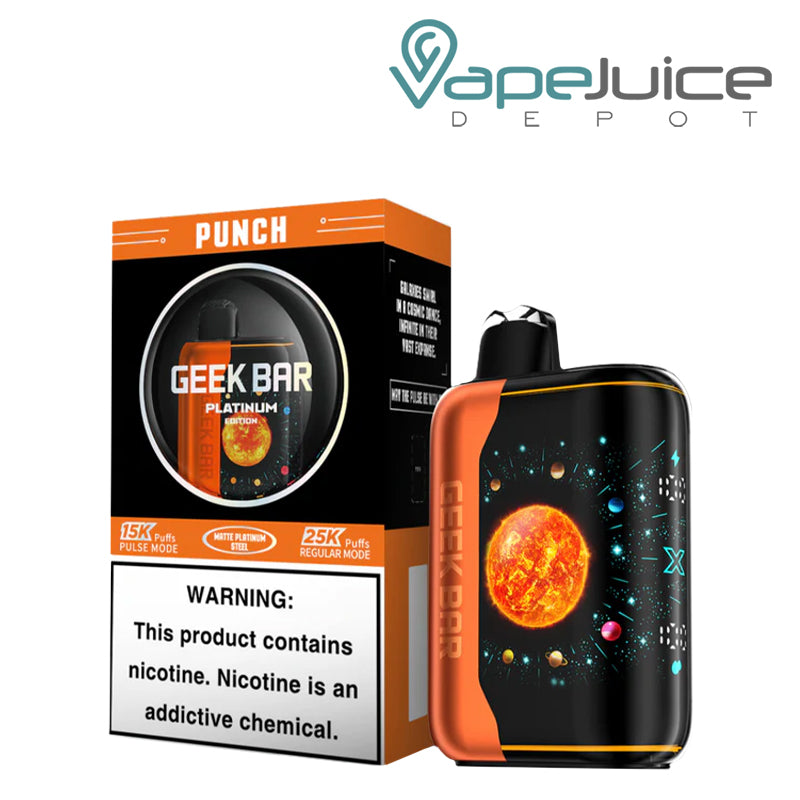 Punch Geek Bar Pulse X Platinum Edition Disposable with 3D screen - Vape Juice Depot