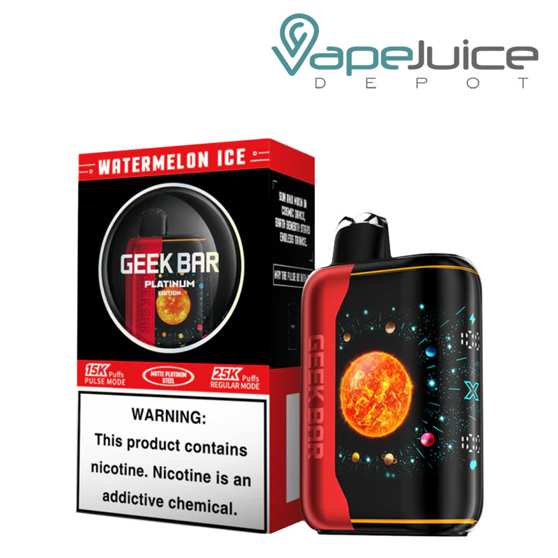 Watermelon Ice Geek Bar Pulse X Platinum Edition Disposable with 3D screen - Vape Juice Depot