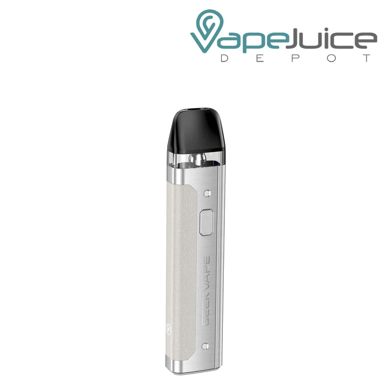 Silver GeekVape AQ (Aegis Q) Pod Kit with a firing button - Vape Juice Depot