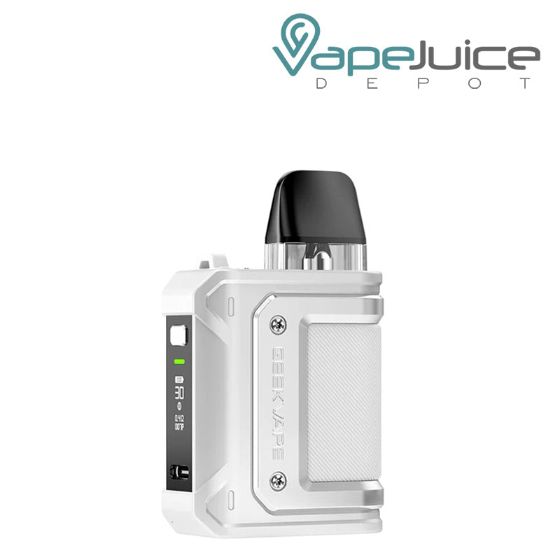 White GeekVape Aegis Hero Q 30W Kit with firing button - Vape Juice Depot