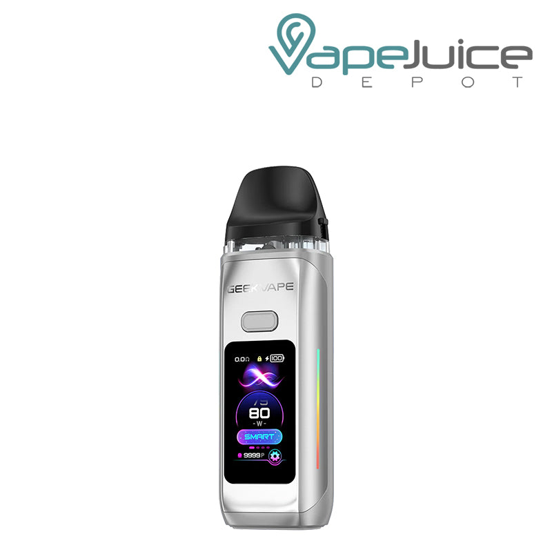 Moon Silver GeekVape Digi Max Pod System Kit with its smart screen - Vape Juice Depot