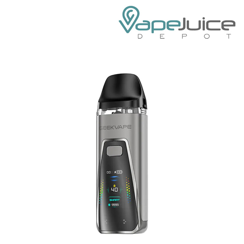 Gunmental Gray GeekVape Digi Pro Pod System Kit with its smart screen - Vape Juice Depot