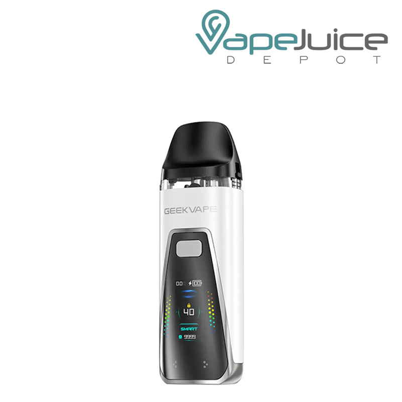 Pearl White GeekVape Digi Pro Pod System Kit with its smart screen - Vape Juice Depot