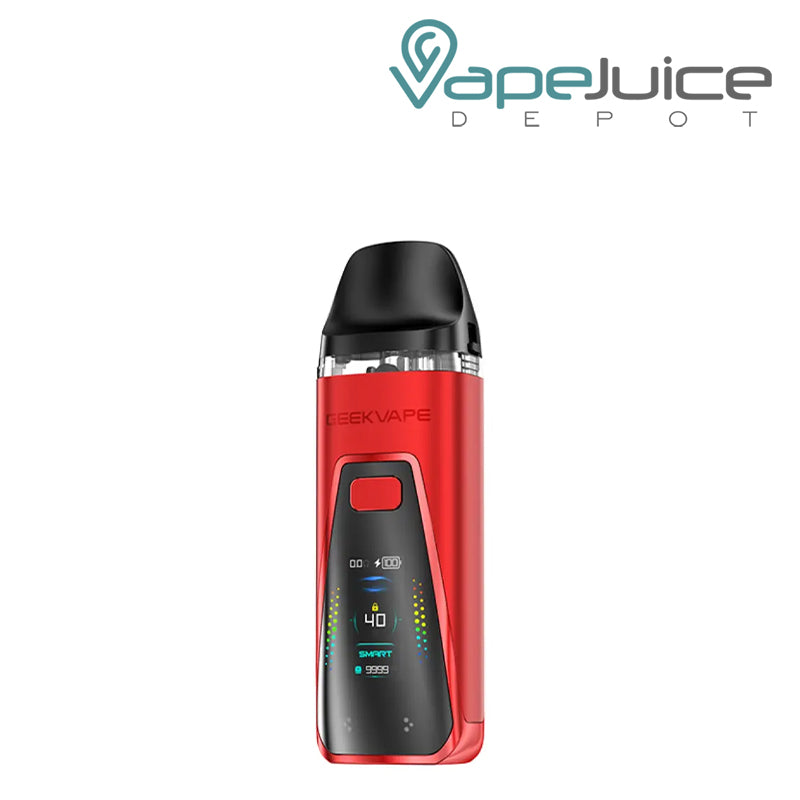 Ruby Red GeekVape Digi Pro Pod System Kit with its smart screen - Vape Juice Depot