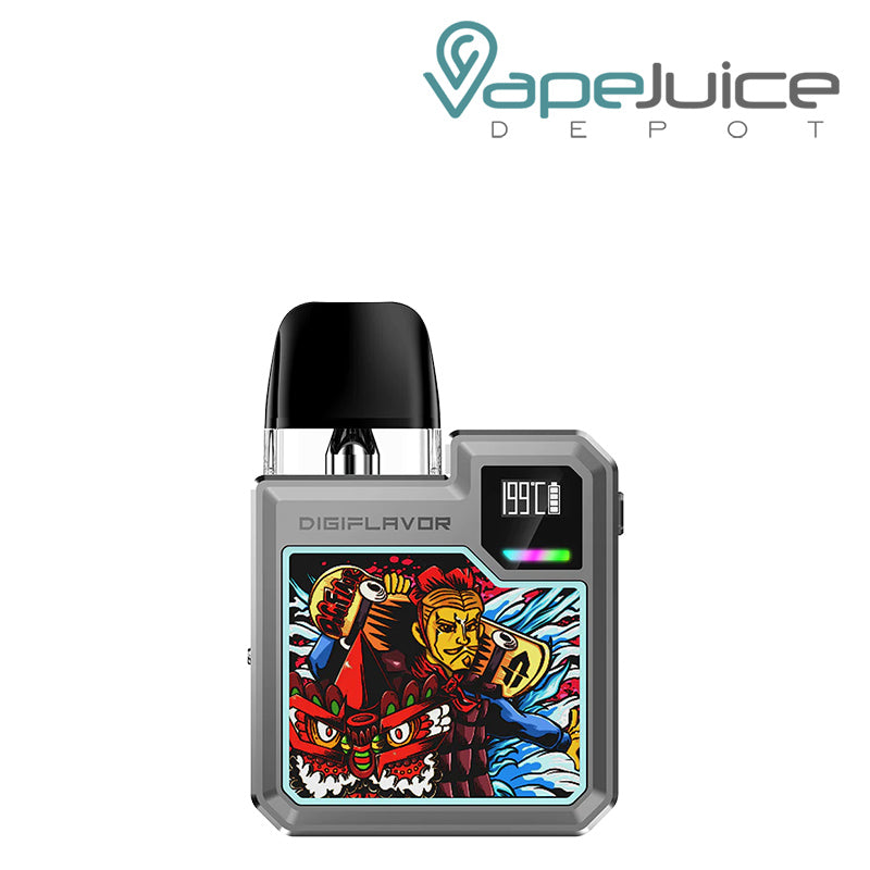 Warrior Gray GeekVape Digi Q Pod Kit with HD OLED Display RGB Light - Vape Juice Depot