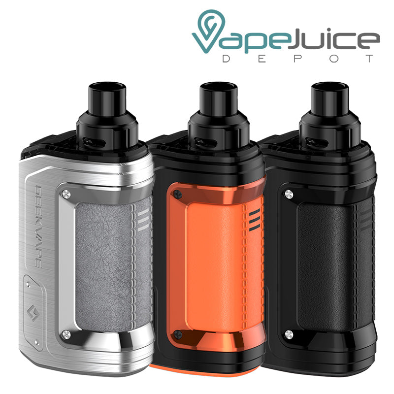 Three colors of GeekVape H45 Pod Mod Kit - Vape Juice Depot