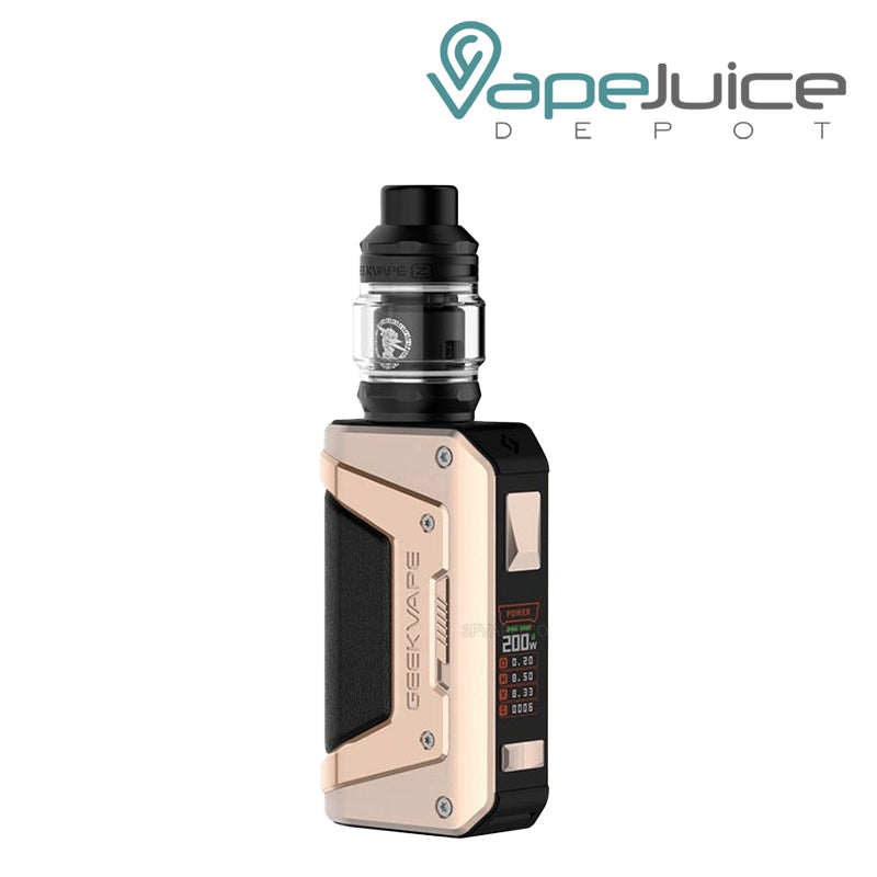 Champagne Gold GeekVape L200 Aegis Legend 2 Kit with a firing button and screen - Vape Juice Depot