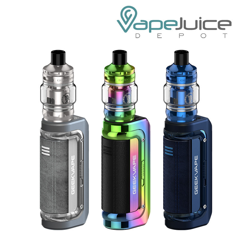 Three colors of GeekVape M100 (Aegis Mini 2) Starter Kit - Vape Juice Depot