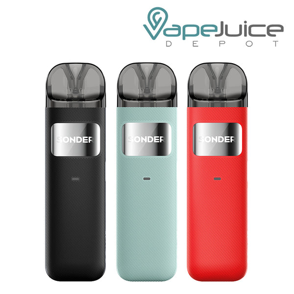 Three colors of GeekVape Sonder U Pod System Kit - Vape Juice Depot