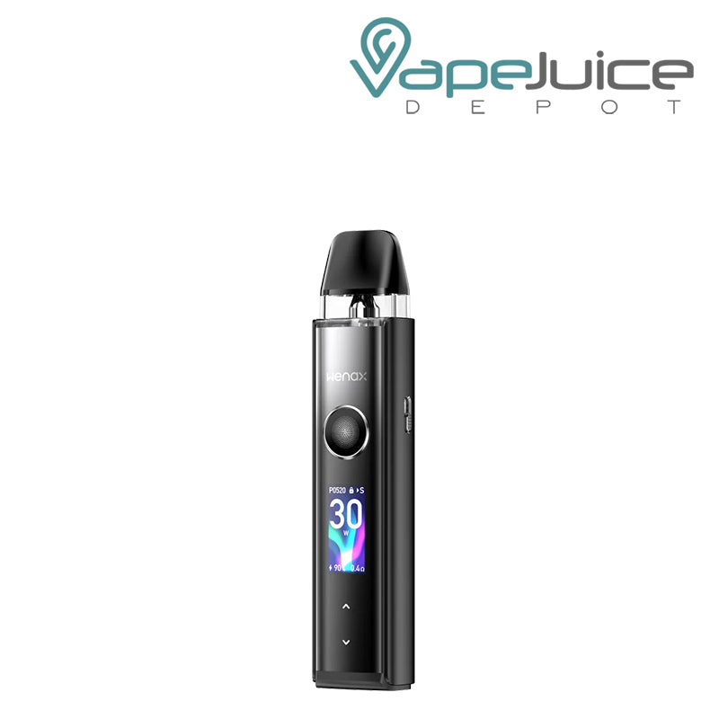 Black GeekVape Wenax Q Pro Pod Kit with display Screen and Firing Button - Vape Juice Depot