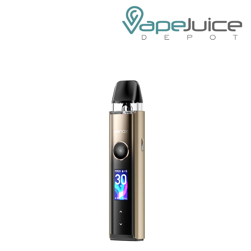 Sunburst Gold GeekVape Wenax Q Pro Pod Kit with display Screen and Firing Button - Vape Juice Depot