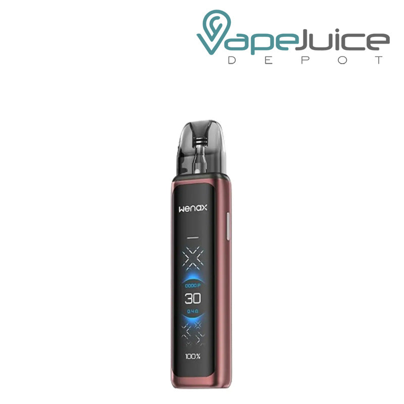 Dawn Orange GeekVape Wenax Q Ultra Pod System Kit with its HD touch display and the button on the side- Vape Juice Depot