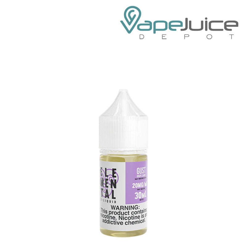 A 30ml bottle of Gust Salt Elemental E-Liquid - Vape Juice Depot