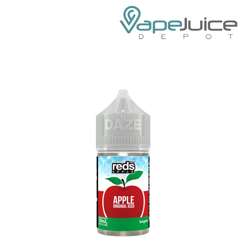 A 30ml bottle of ICED Apple REDS Salt by 7 DAZE - Vape Juice Depot