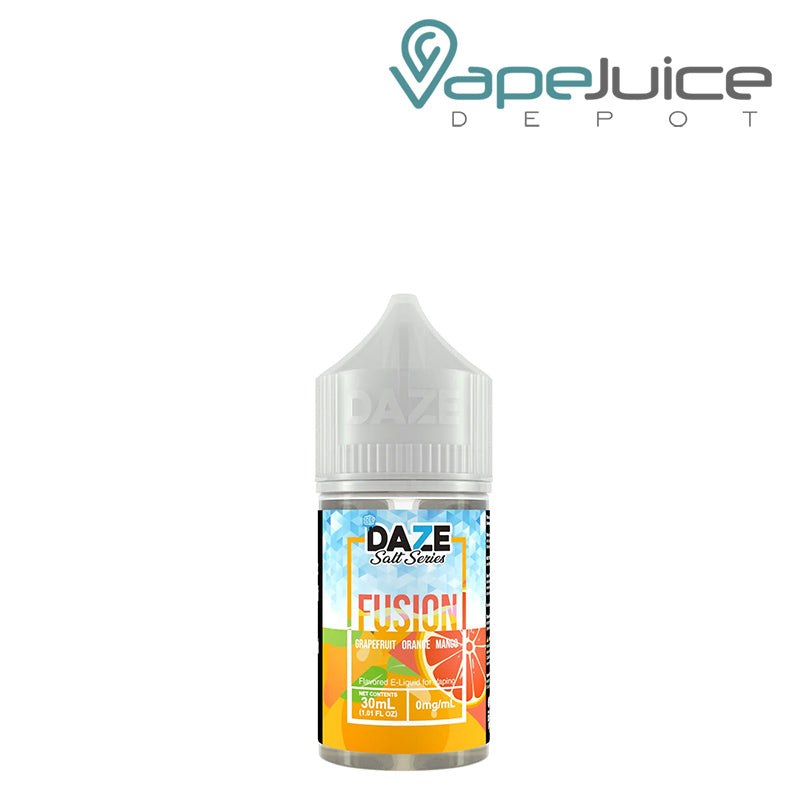 A 30ml bottle of ICED Grapefruit Orange Mango 7 Daze Fusion Salt - Vape Juice Depot