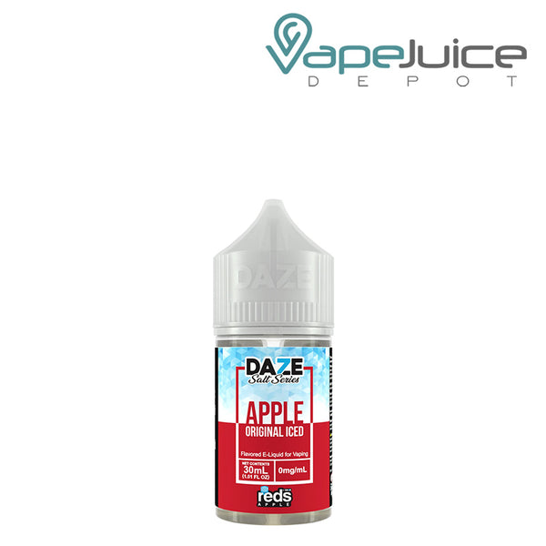 A 30ml bottle of ICED Apple REDS Salt by 7 DAZE - Vape Juice Depot