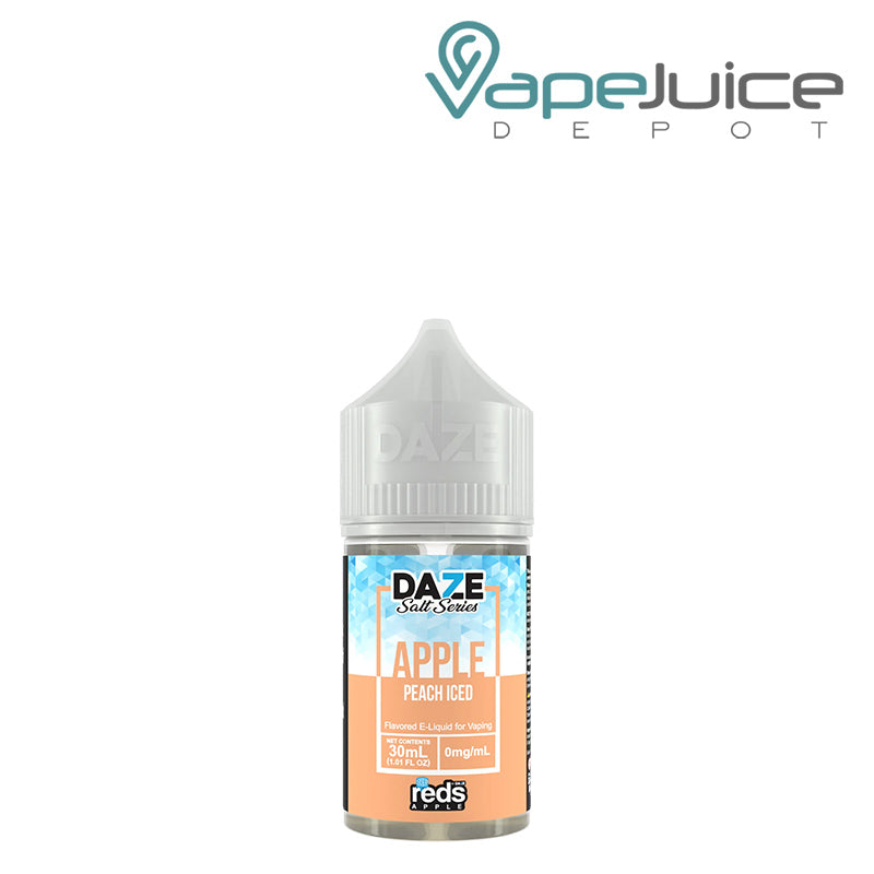 A 30ml bottle of ICED Peach REDS Salt by 7 DAZE - Vape Juice Depot