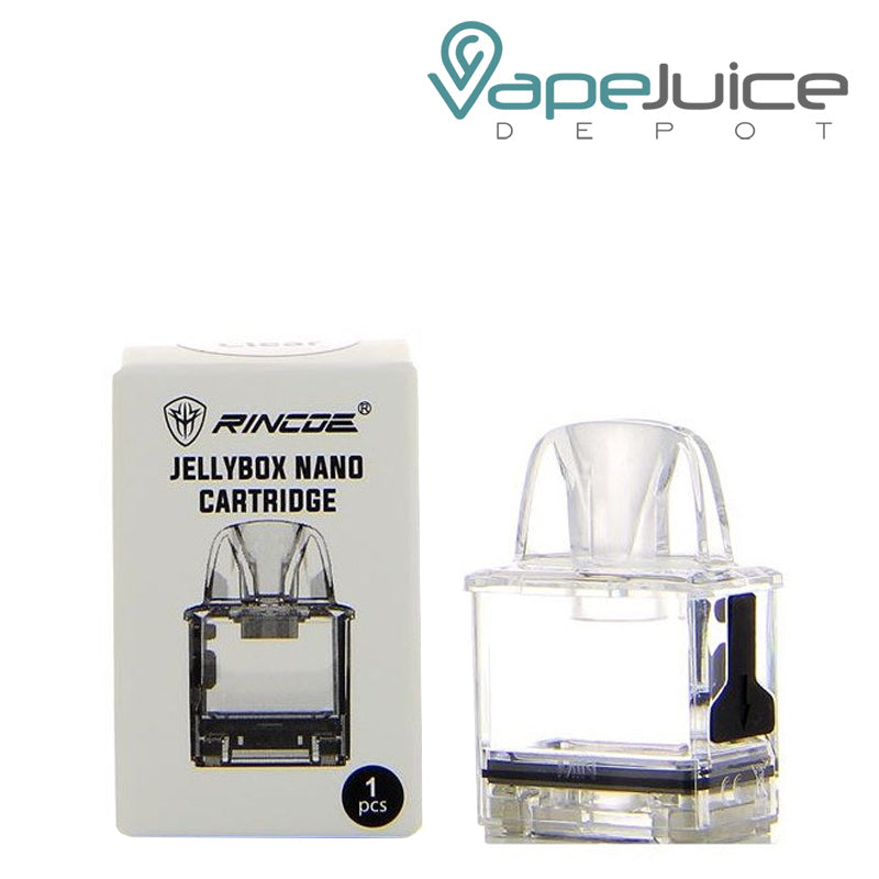 A Box of Rincoe Jellybox Nano Pod Cartridge and a pod next to it - Vape Juice Depot