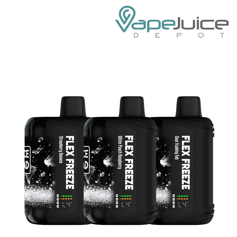 Three Flavors of Juice Head Flex Freeze 50K Disposable - Vape Juice Depot
