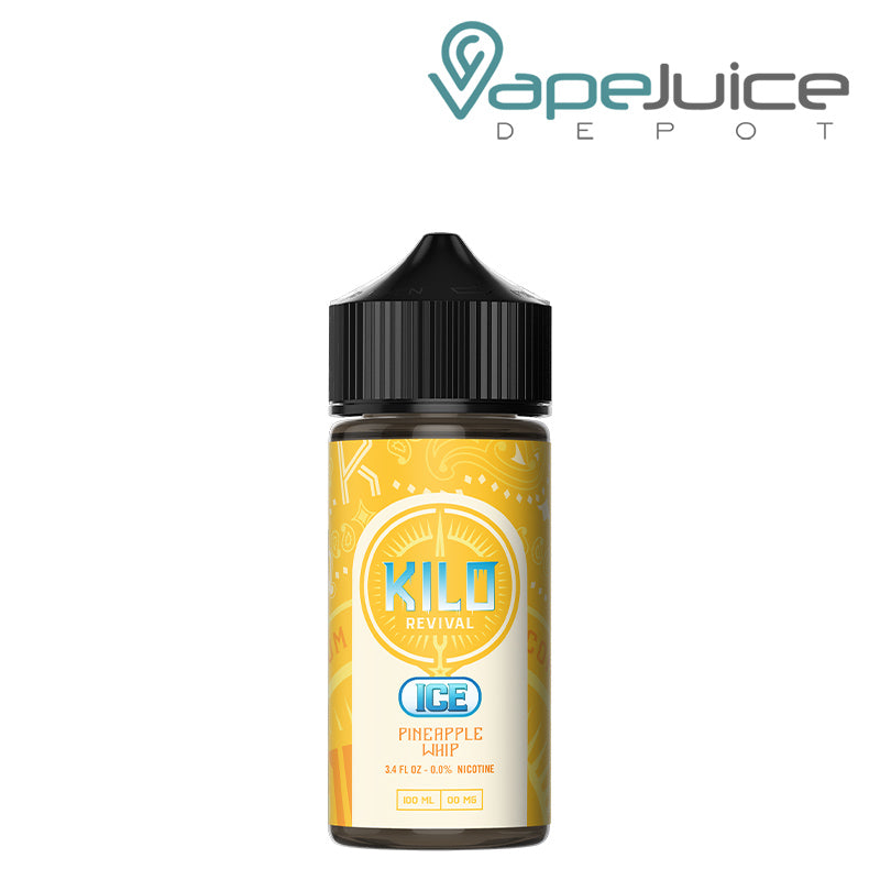 A 100ml bottle of Pineapple Whip Ice Kilo Revival TFN eLiquid - Vape Juice Depot