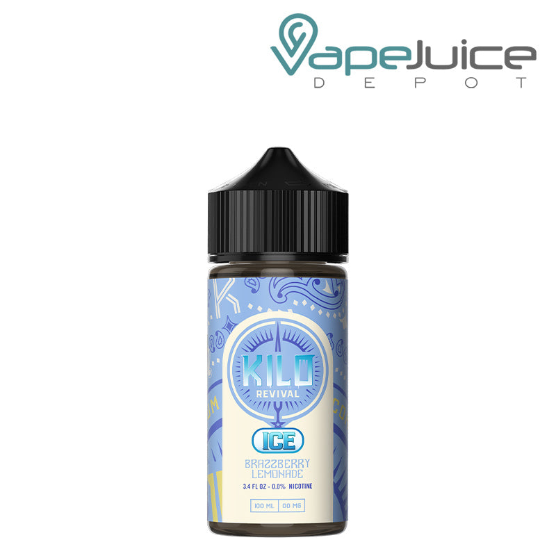 A 100ml bottle of Brazzberry Lemonade Ice Kilo Revival TFN eLiquid - Vape Juice Depot